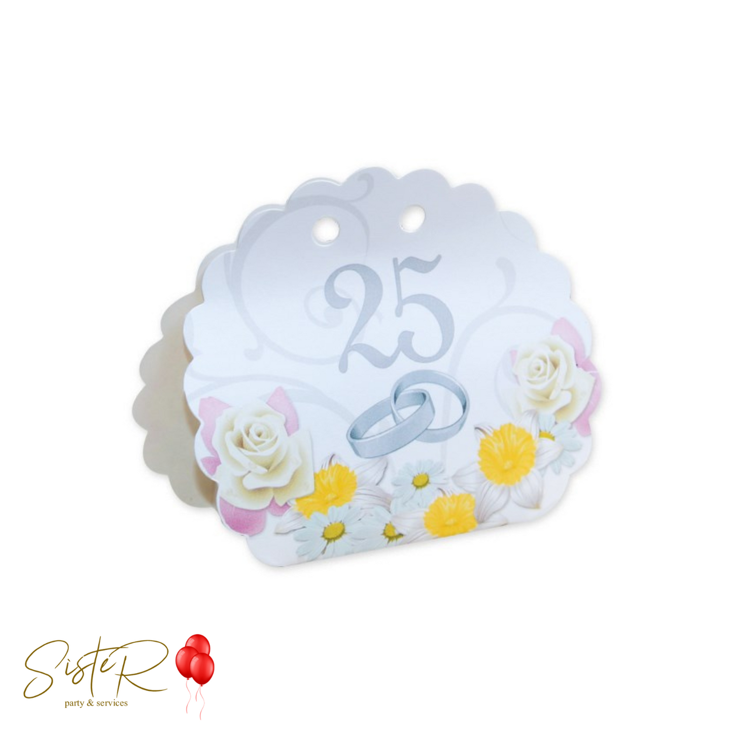 25 Scatoline portaconfetti Ventaglio smerlettato