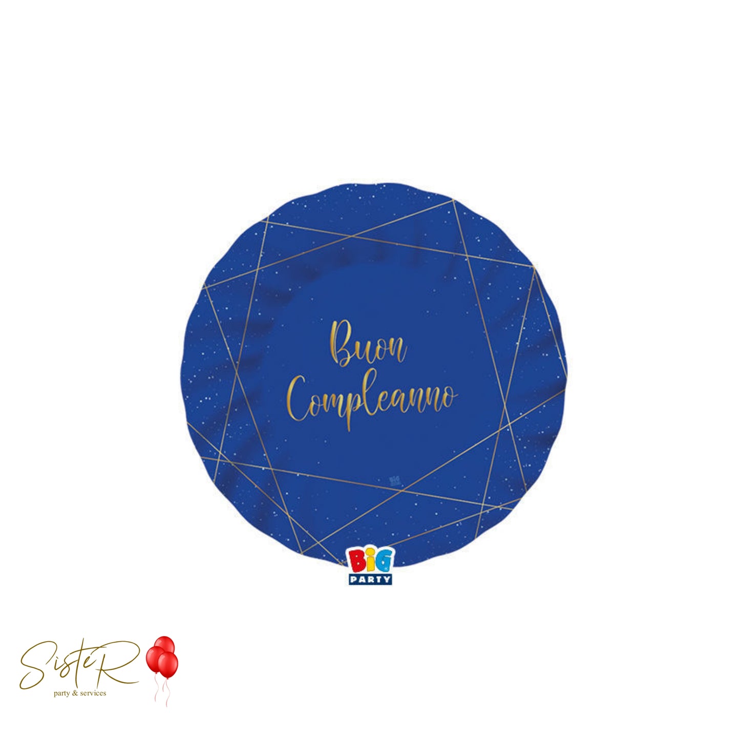 Piatti di Carta "Buon Compleanno Blue & Oro"