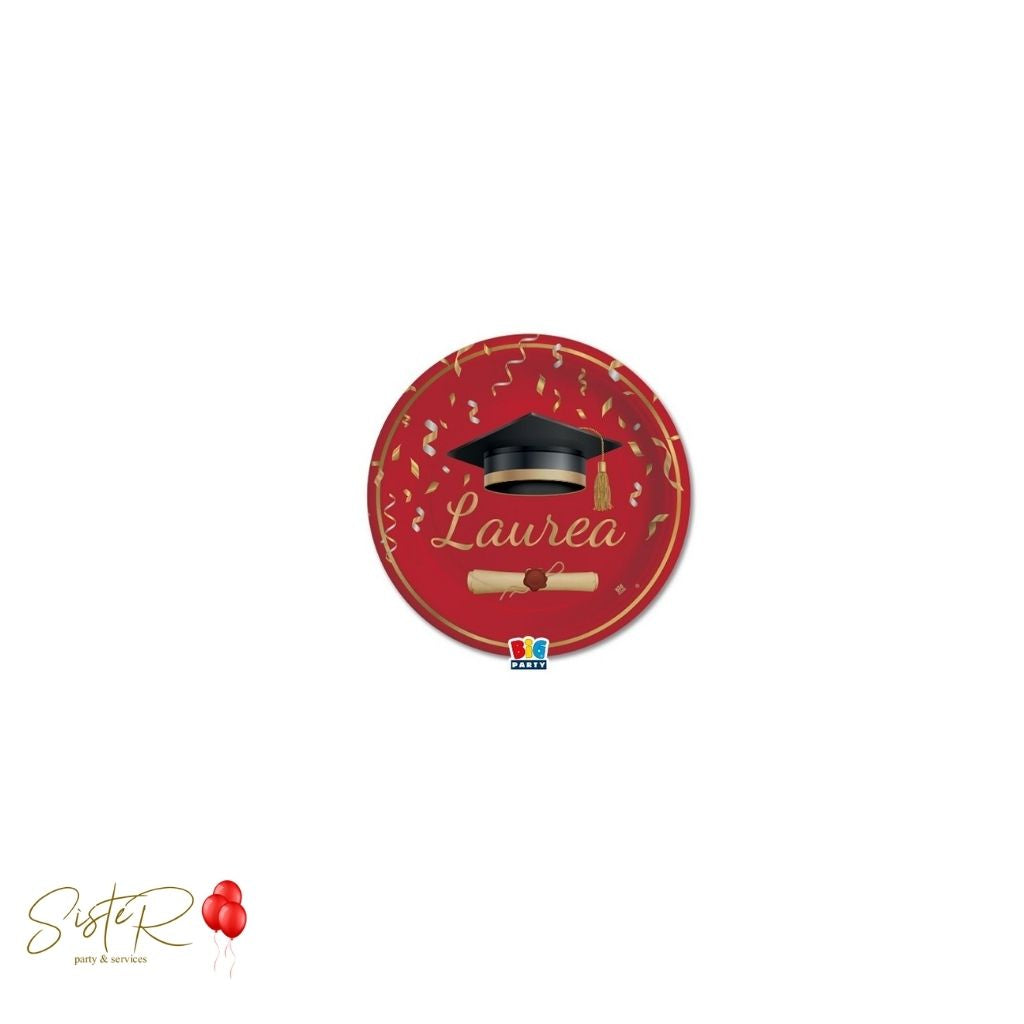 Piatti di Carta Laurea Glamour 18cm