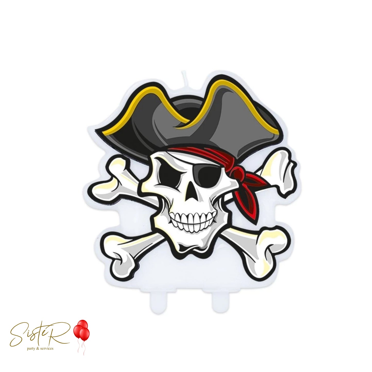 Candelina Pirata a Strisce