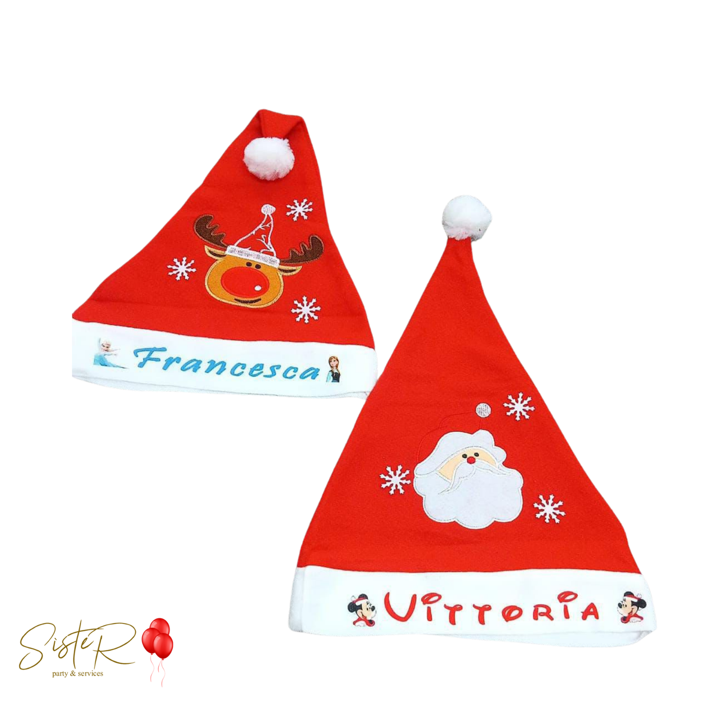 CAPPELLINI DI BABBO NATALE PERSONALIZZATI