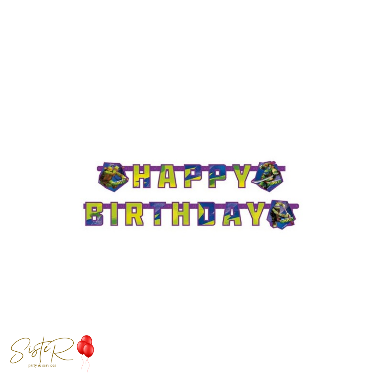 Festone Happy Birthday Tartarughe Ninja