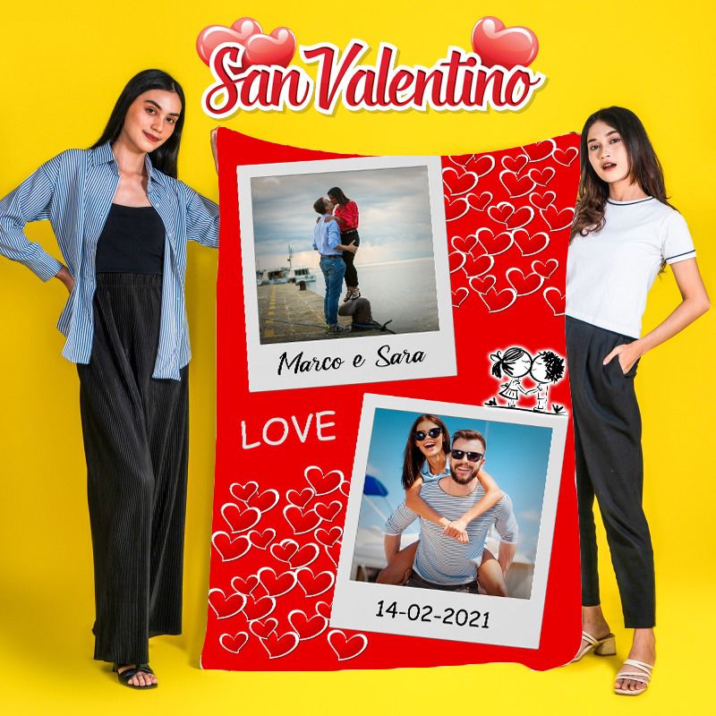 Plaid San Valentino personalizzati