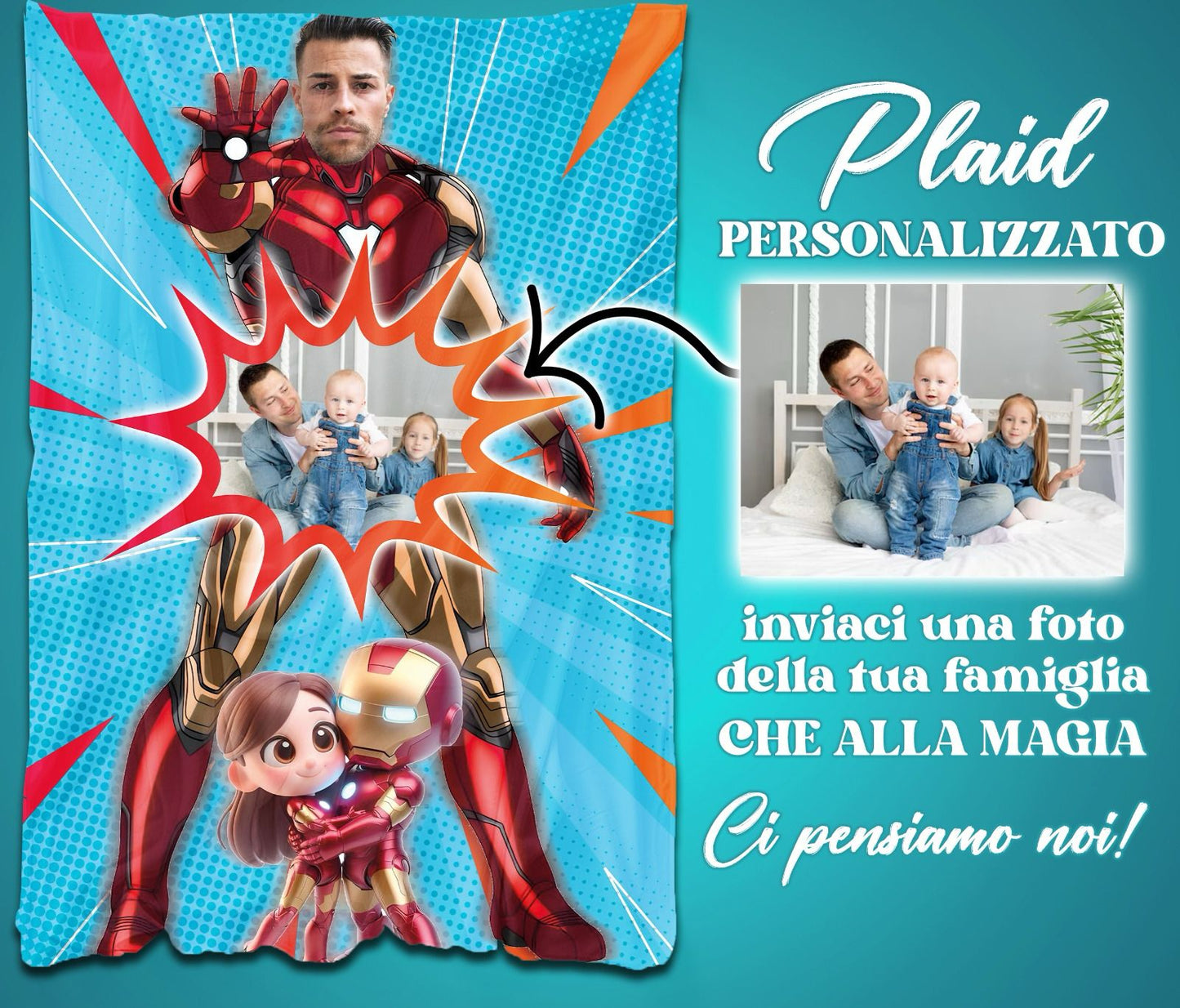 Plaid Personalizzati Festa del Papà: Un Caldo Abbraccio per il Tuo Supereroe!