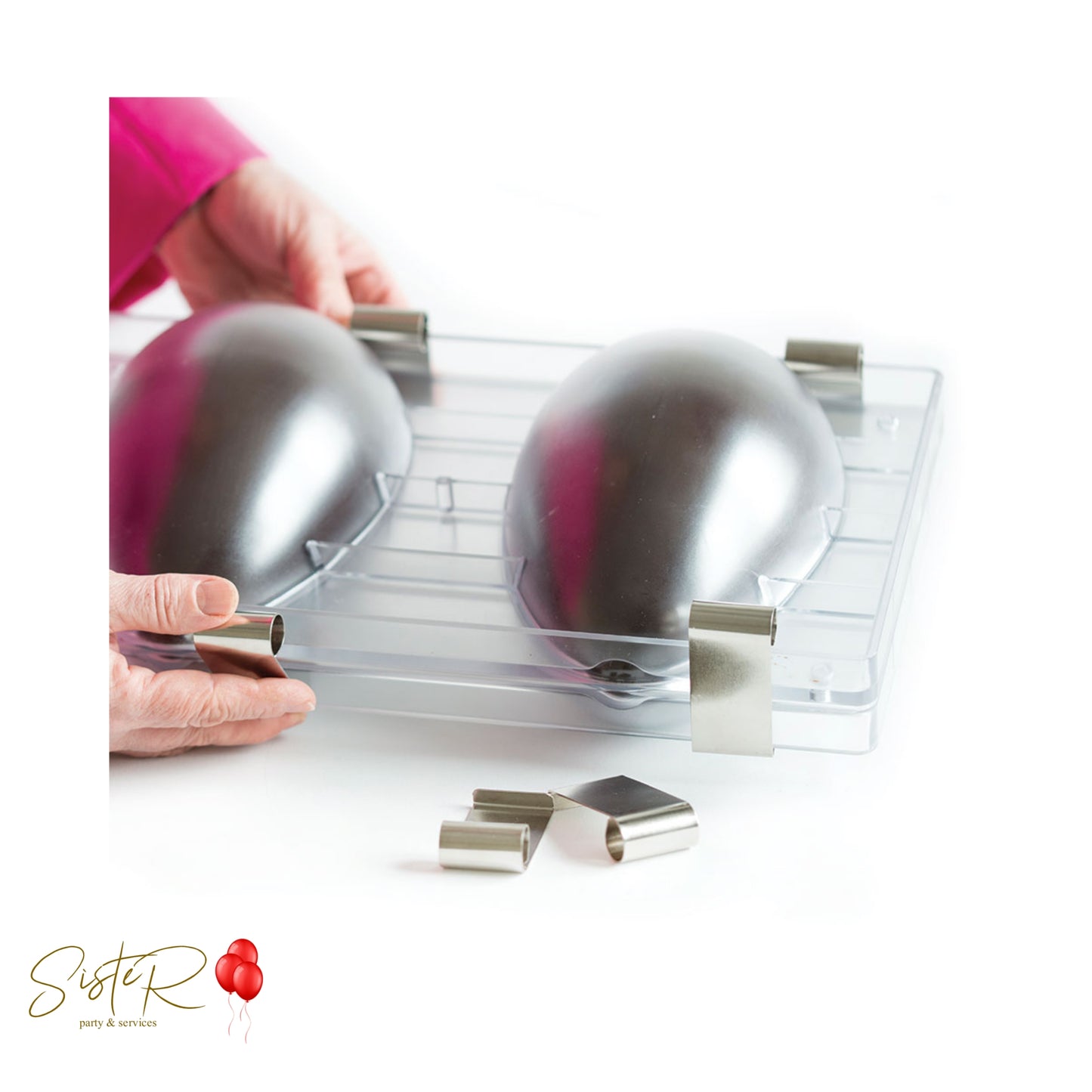 Molle Cromate per Stampi Uova - Confezione da 4 Pezzi