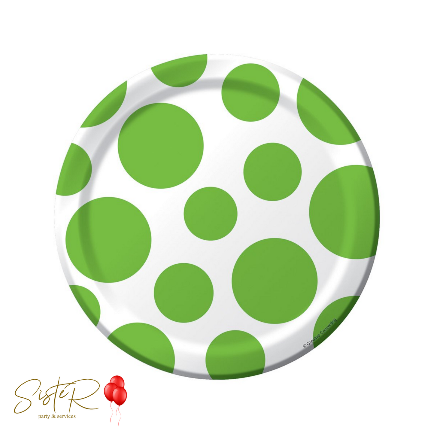 Piattini vari colori Chevron & Dots 18cm 8pz