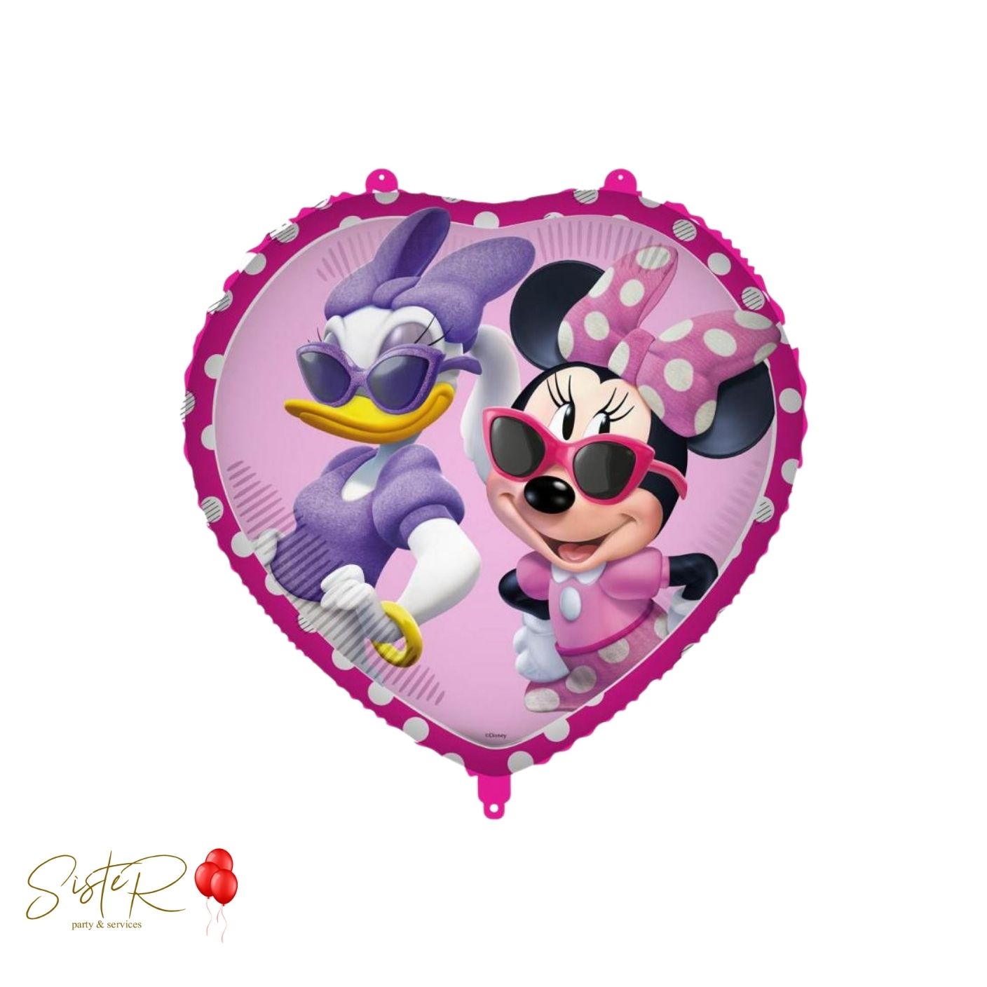 Palloncino Foil Cuore Minnie e Paperina - 45 cm