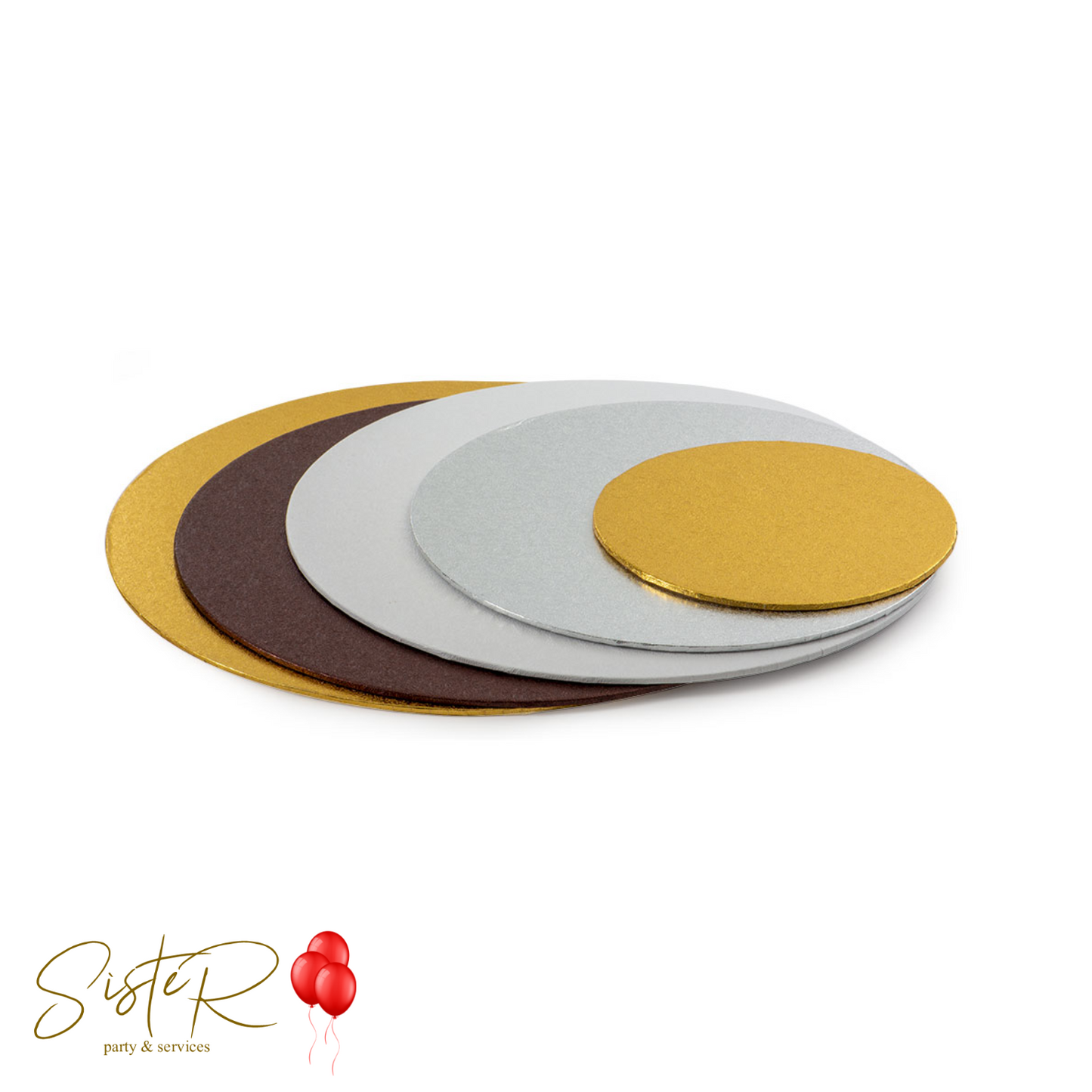 Sottotorta sottili colorati rotondi Spessore 0,3 cm