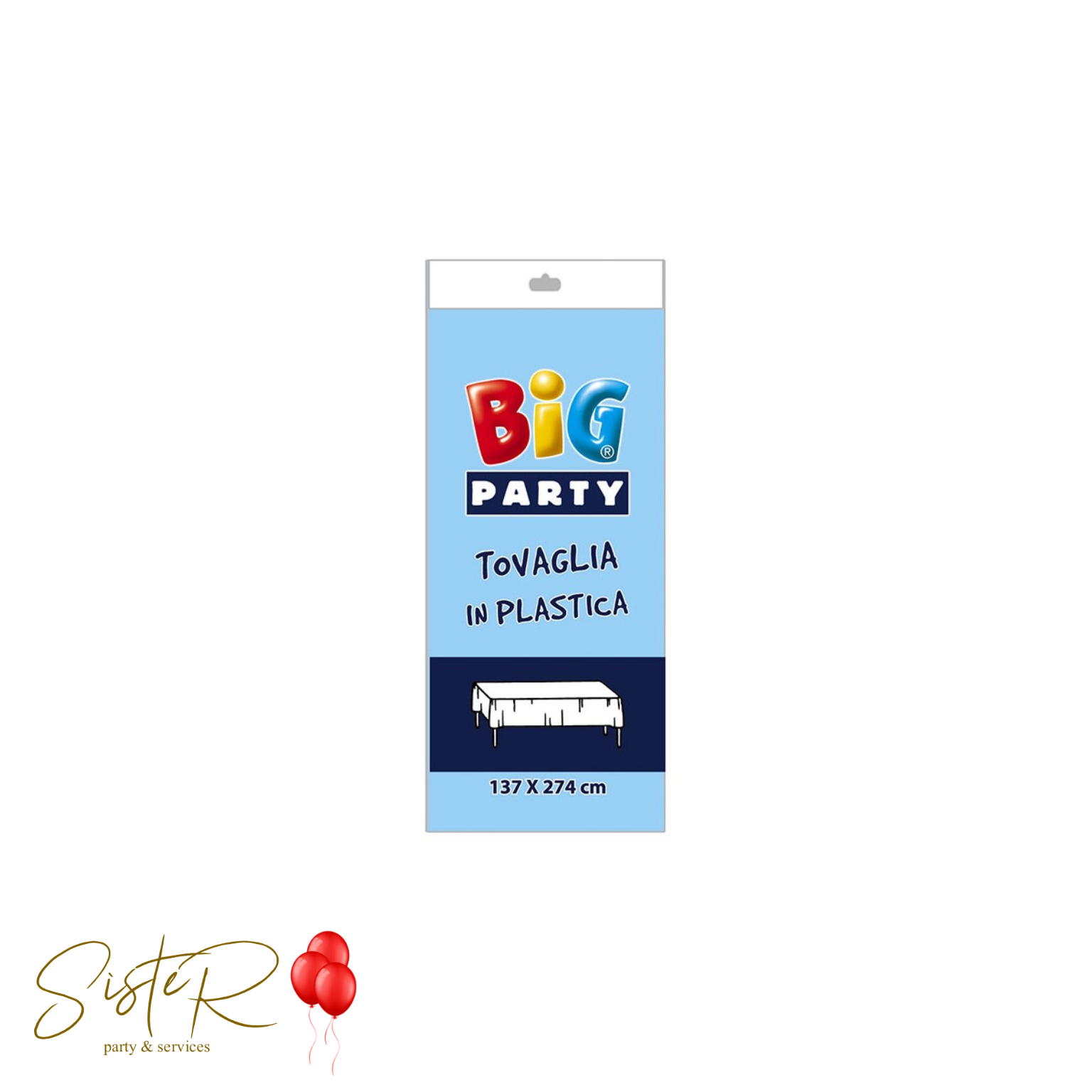 Big Party Tovaglia In PVC I Love Ballet - Rosa, 140x270 Cm, Per Festa A Tema Ballerina