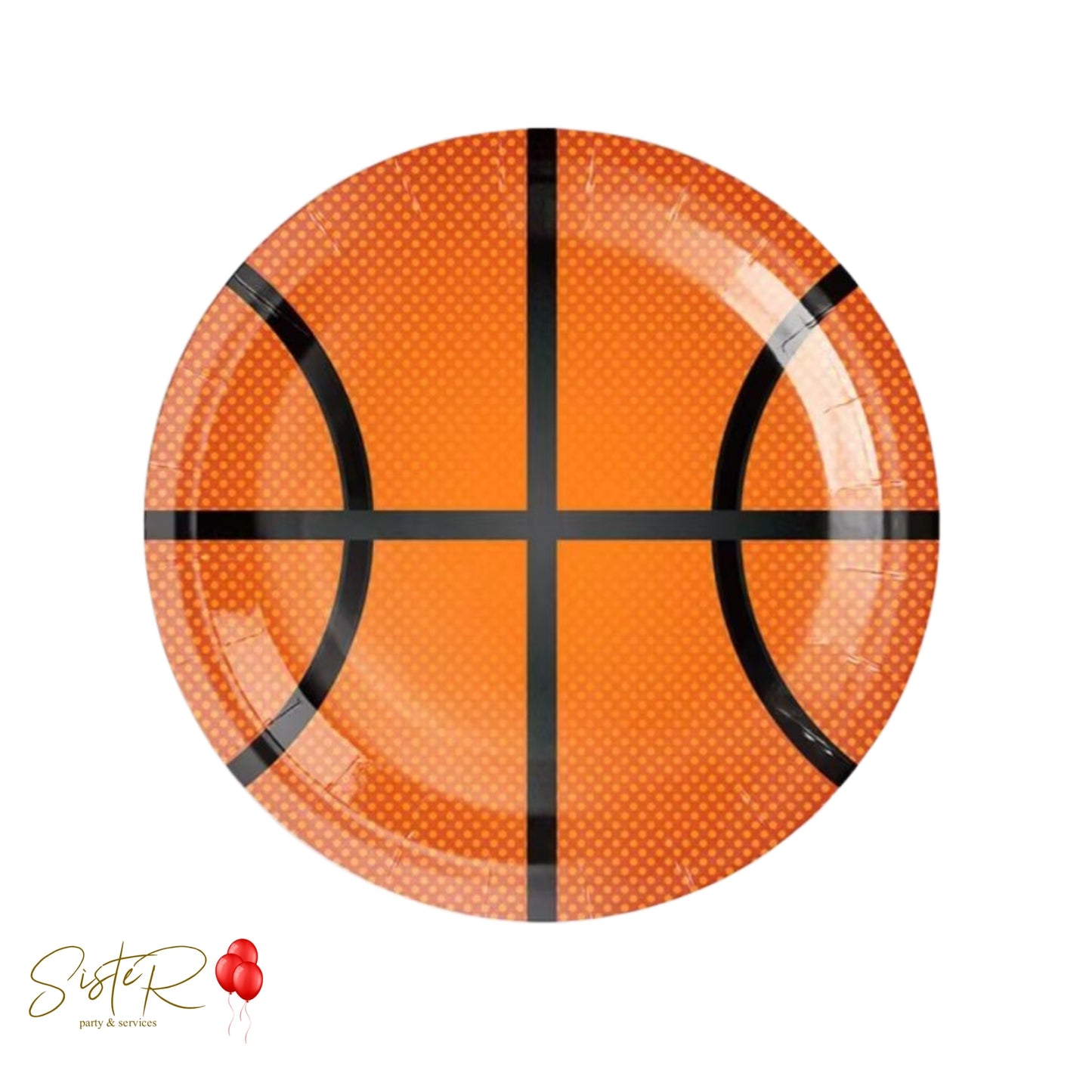 Piatto Basket 18 cm – Confezione da 10 pezzi 🏀