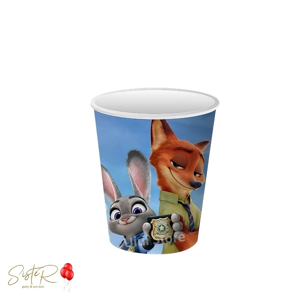 Bicchieri di Carta Zootropolis - 10 pezzi