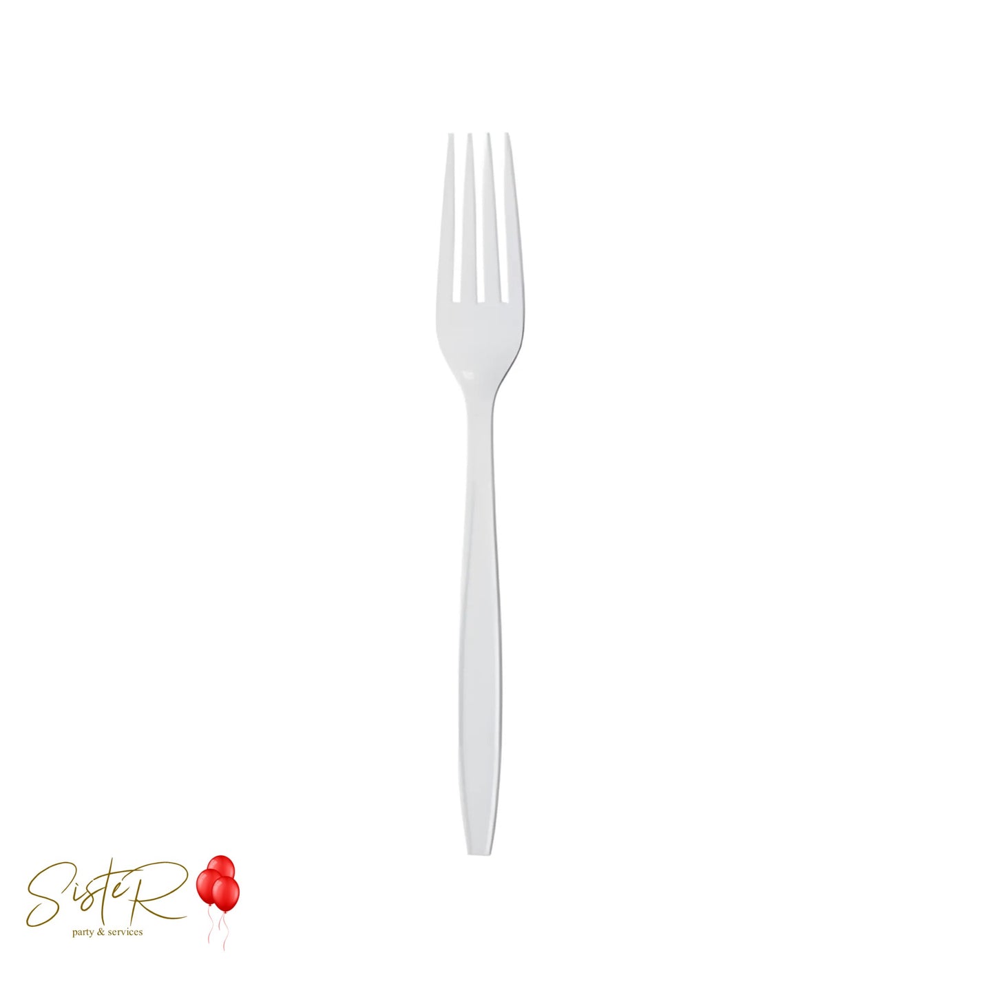 Forchette Bianche Riutilizzabili - 24 pz