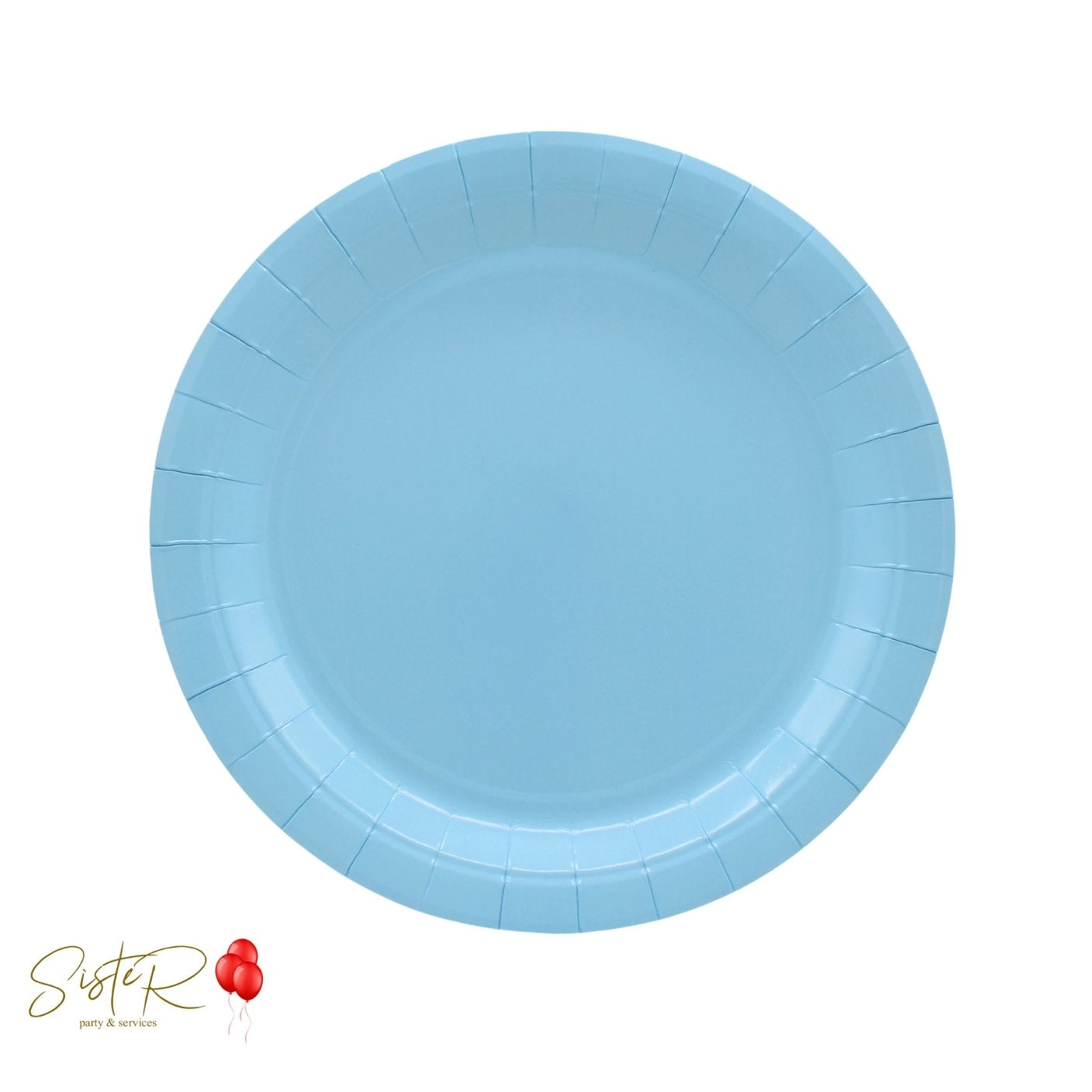 Piatti in Carta Monocolore Azzurro - 24 cm, 20 pz