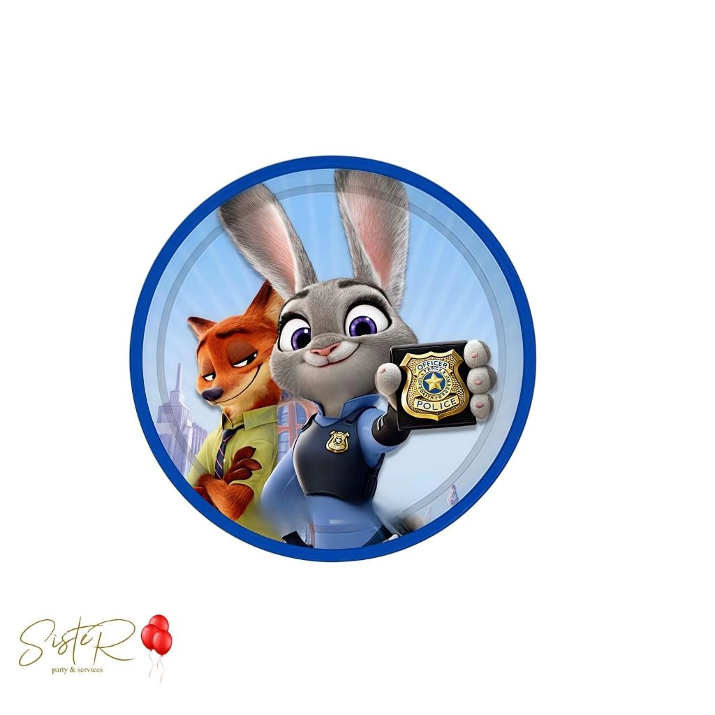Piattini in Carta Zootropolis - 10 pz