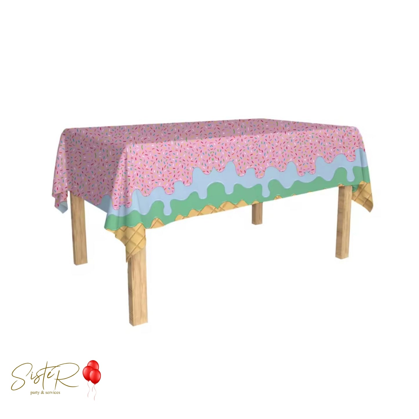 Tovaglia in Plastica a Tema Ice Cream