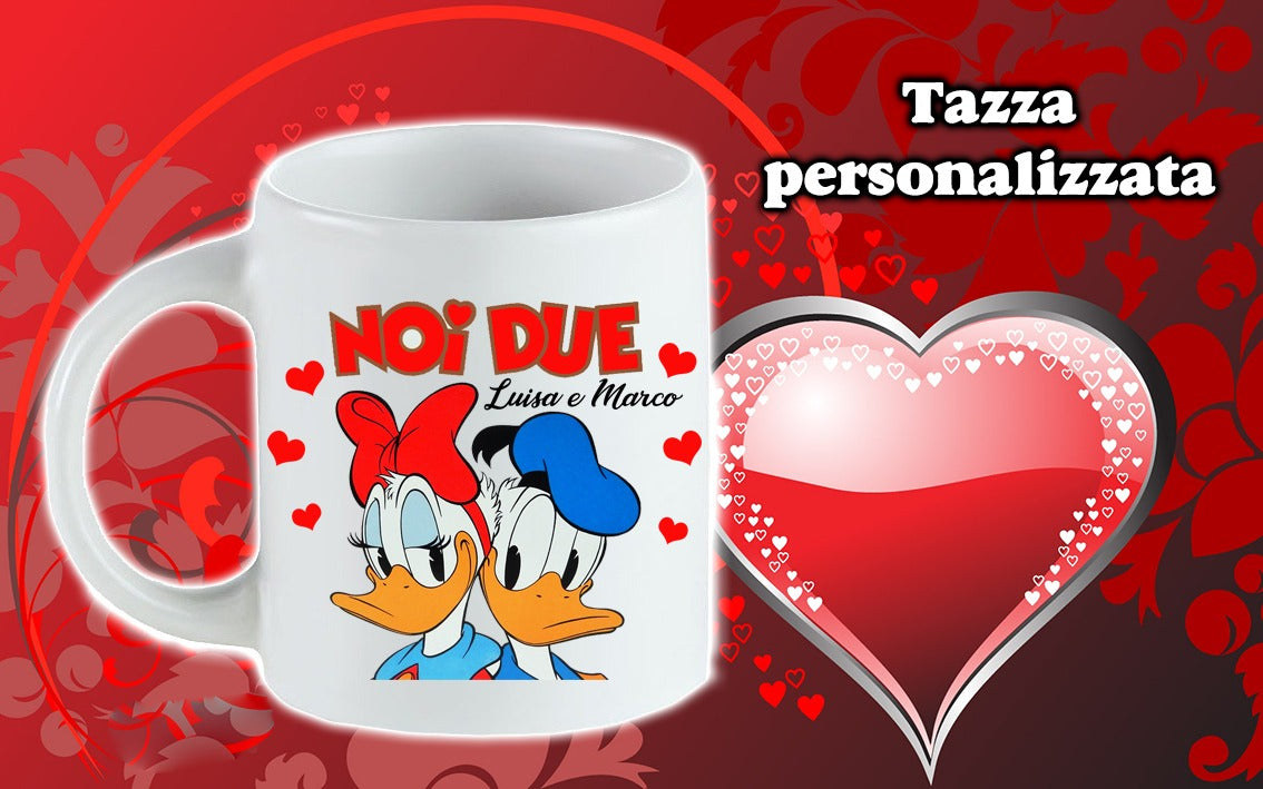 Tazza San Valentino con foto e nomi