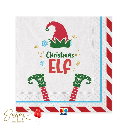 20 Tovaglioli 33 x 33 cm Christmas Elf