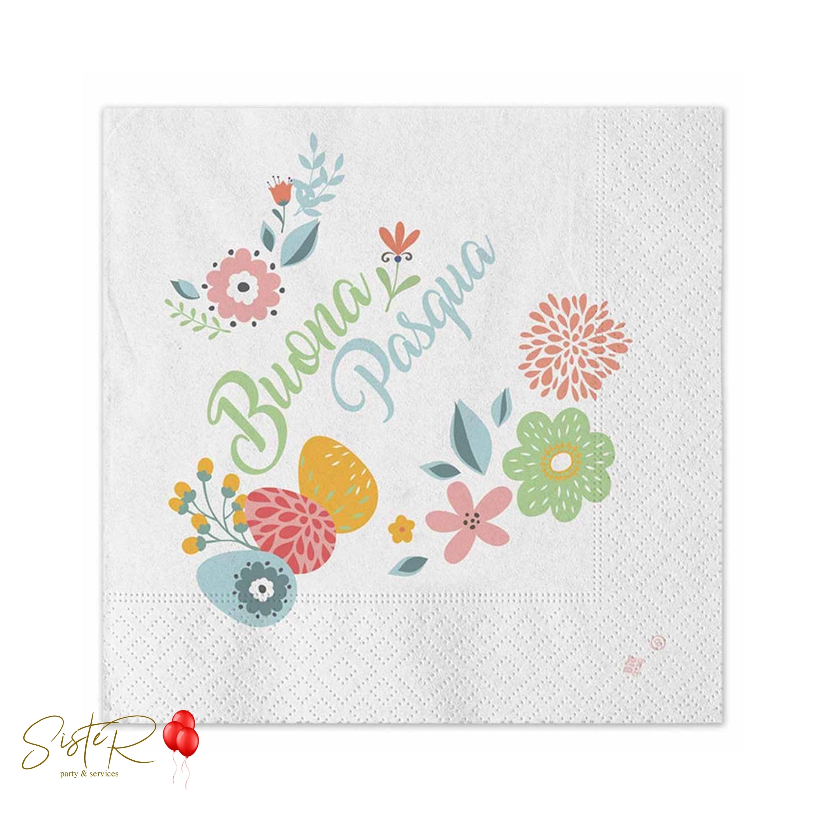 BUSCANDO Tovaglioli Di Carta Decorativi Pasqua – 80 Pezzi 33x33 Cm Con Coniglietti E Uova