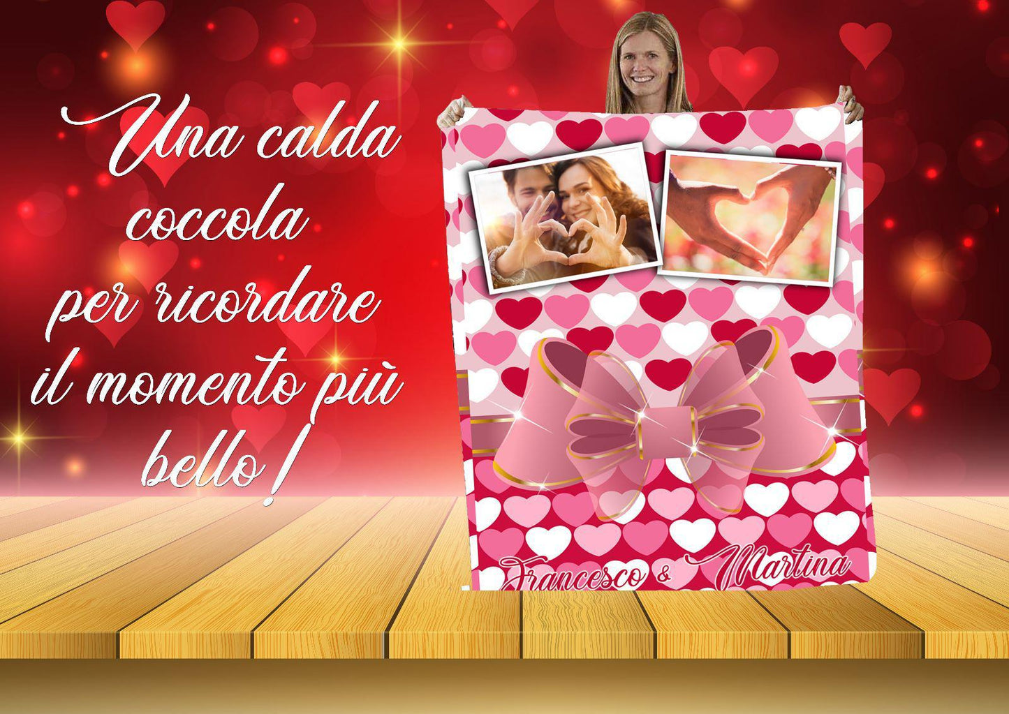 Plaid San Valentino personalizzati