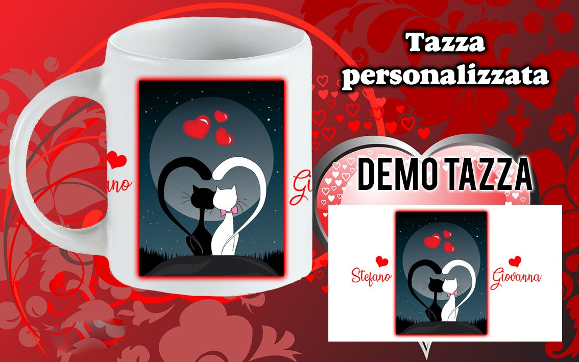 Tazza San Valentino con foto e nomi