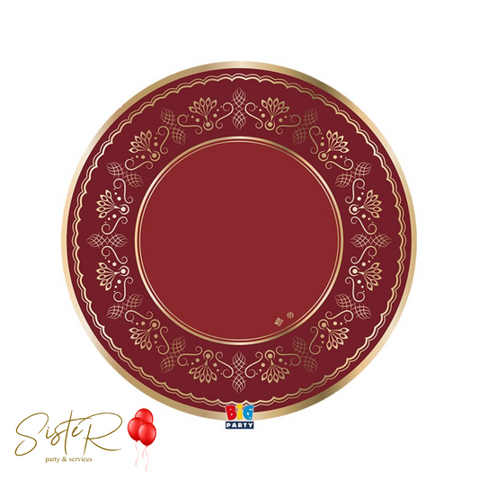 6 Sottopiatti Ø 32 cm Royal Red Gold