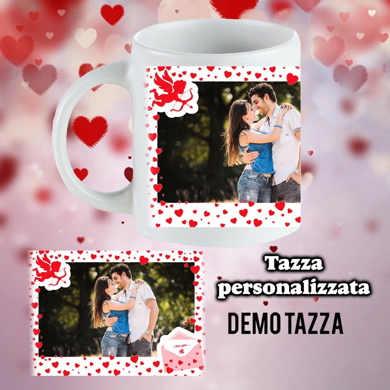 Tazza San Valentino con foto e nomi