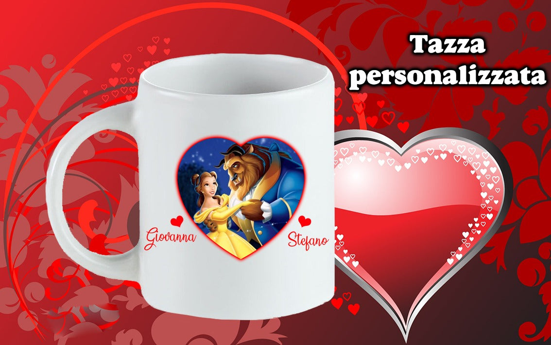 Tazza San Valentino con foto e nomi