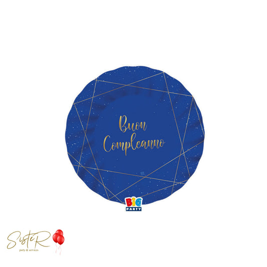 Piatti di Carta "Buon Compleanno Blue & Oro"