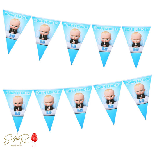 Bandierine Festa a Tema Boss Baby – Festone Decorativo Compleanno