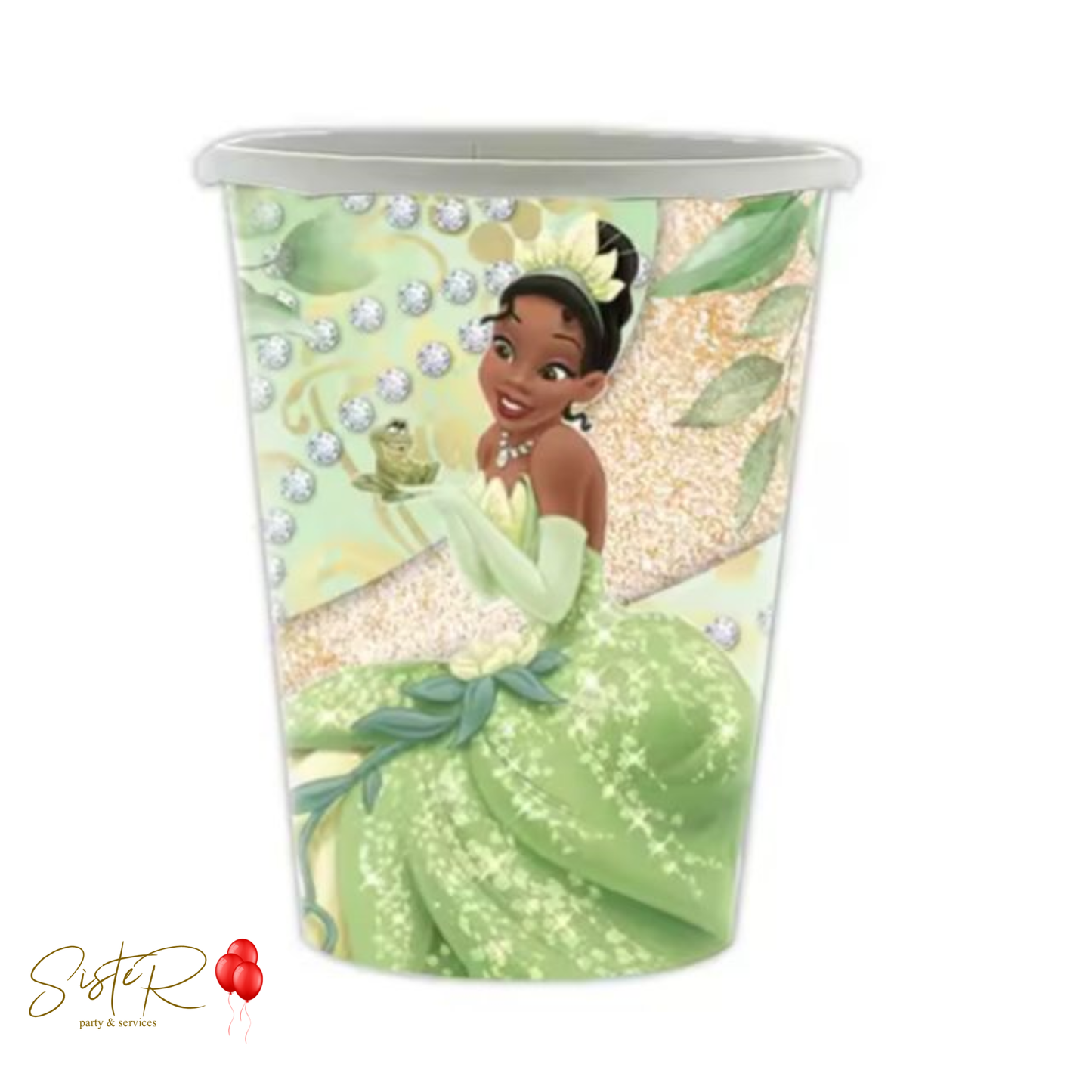 Bicchieri di Carta Principessa Tiara e il Ranocchio - 10 pz