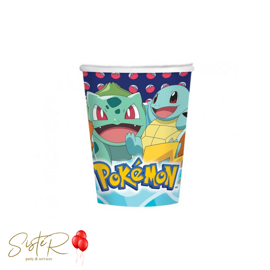 Bicchiere carta 250 ml Pokemon 8 pz