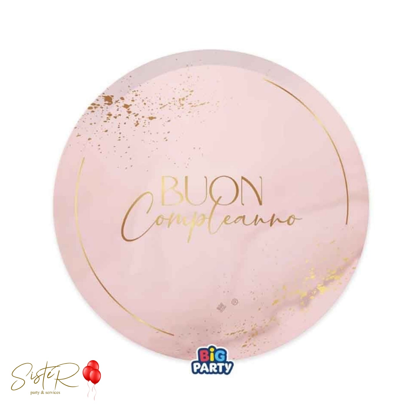 Piatti di Carta "Buon Compleanno Blush Rose"