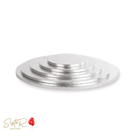 Cake Board Tondo Argento spessore 1,2cm