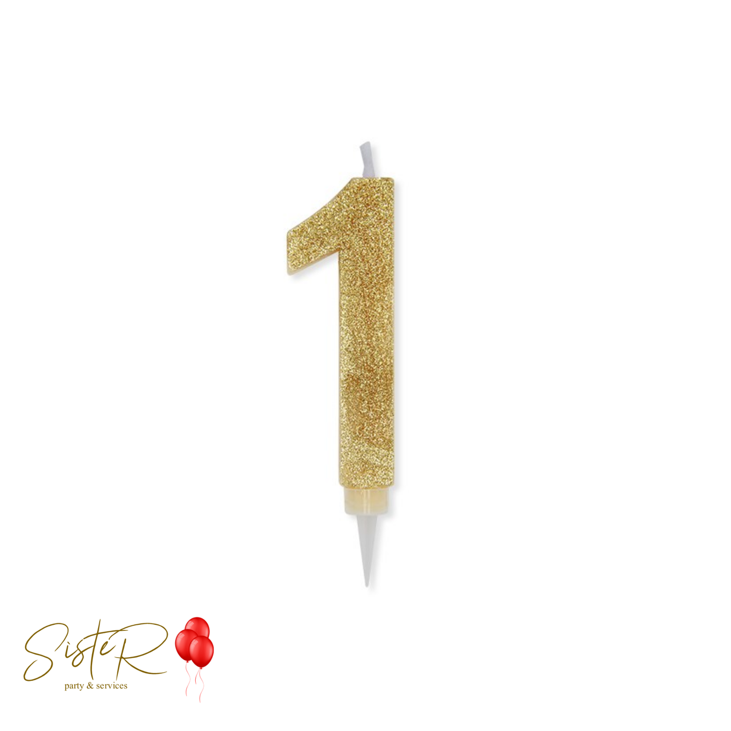 Candelina Numerica Maxi Oro Glitter
