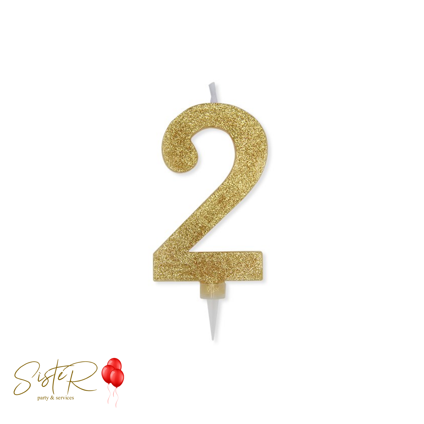 Candelina Numerica Maxi Oro Glitter