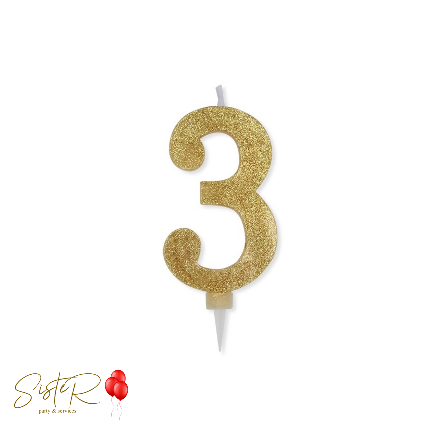 Candelina Numerica Maxi Oro Glitter