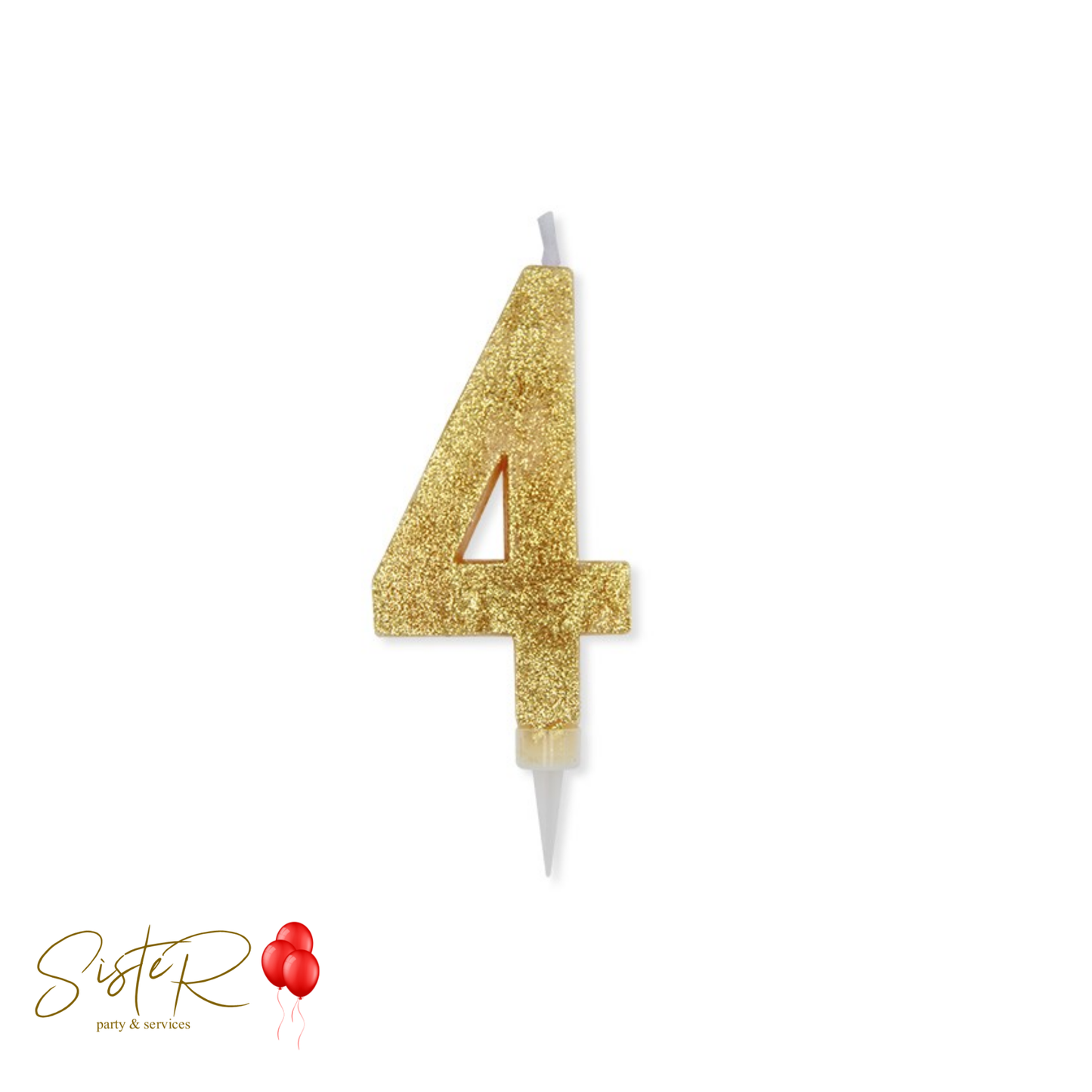 Candelina Numerica Maxi Oro Glitter