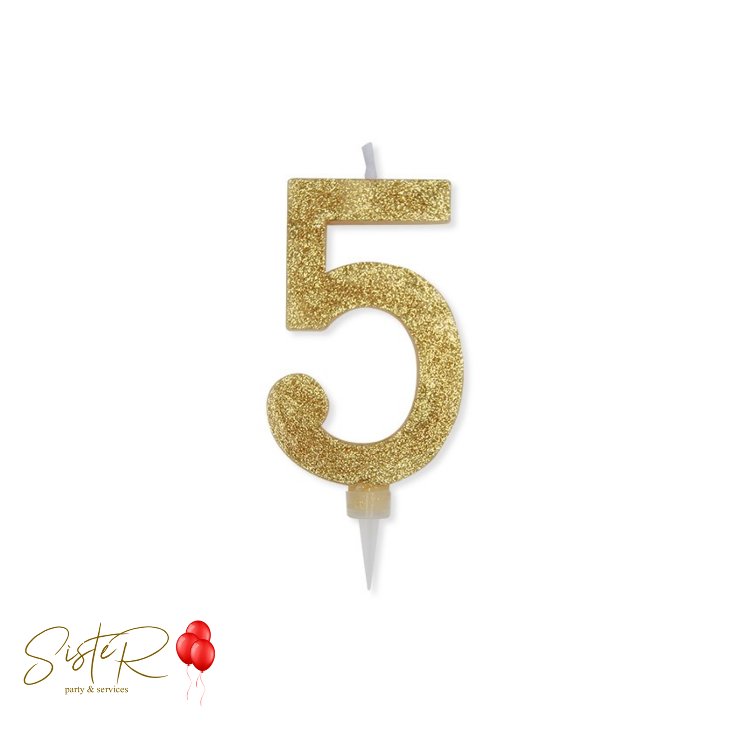 Candelina Numerica Maxi Oro Glitter