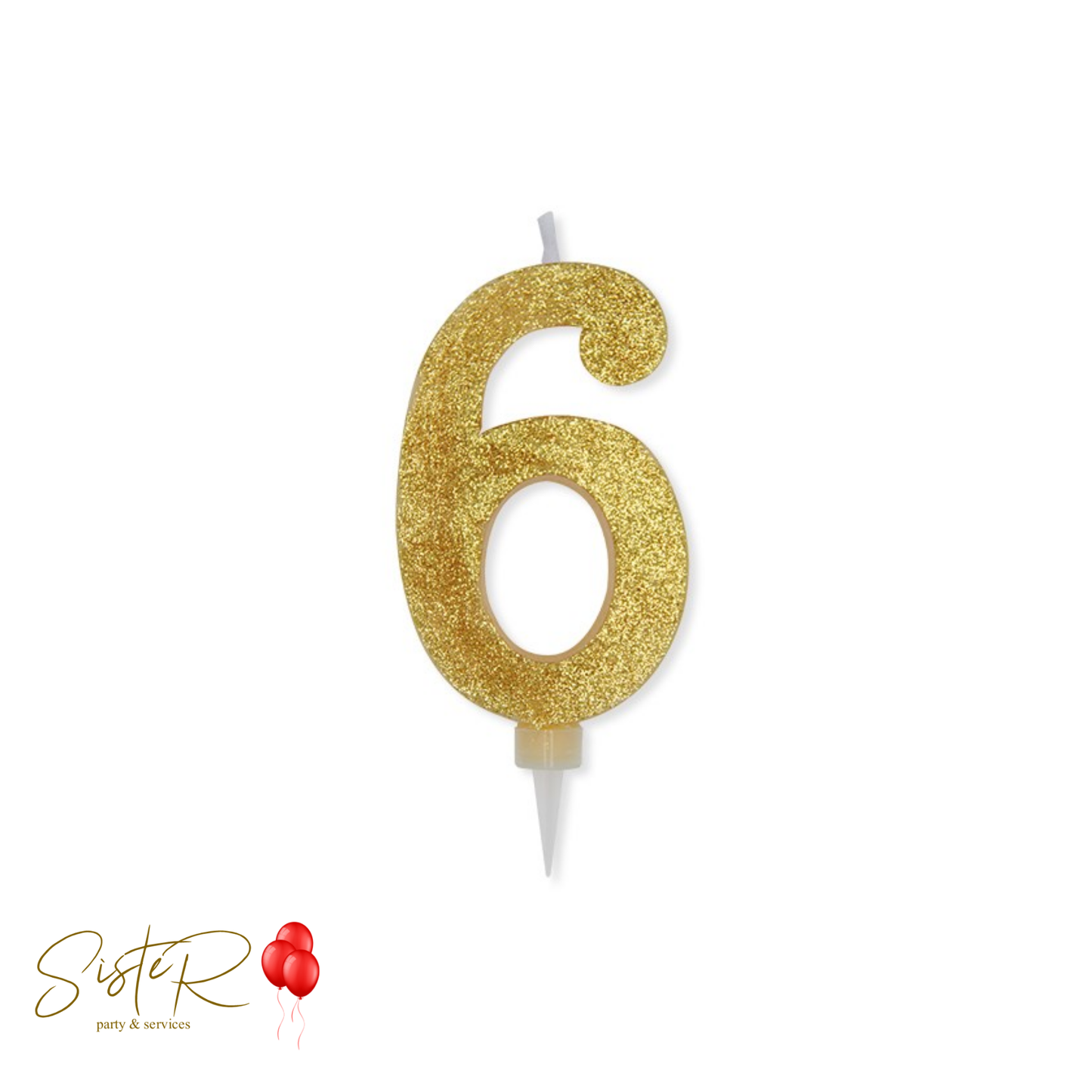 Candelina Numerica Maxi Oro Glitter