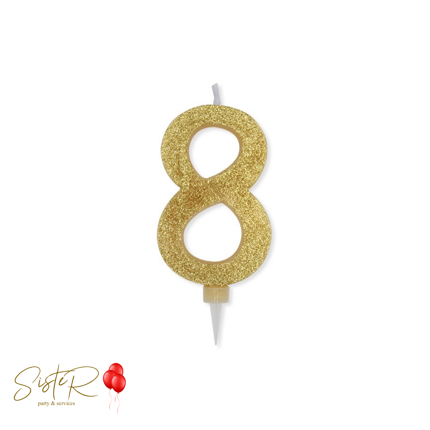 Candelina Numerica Maxi Oro Glitter