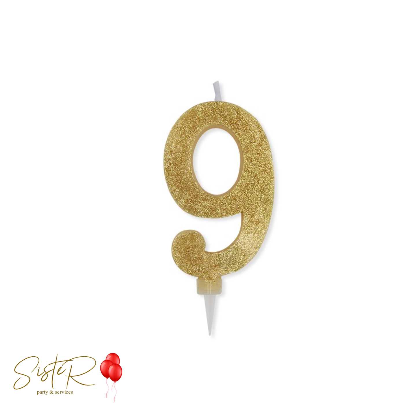 Candelina Numerica Maxi Oro Glitter
