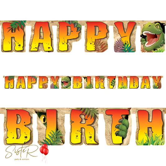 Festone Happy Birthday Dino Blast