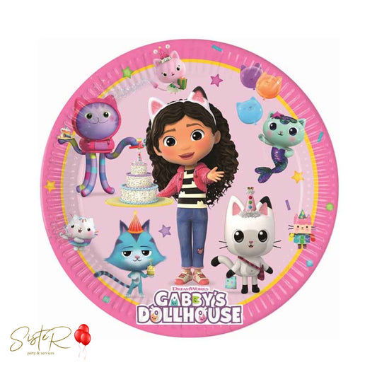 Piatti Gabby's Dollhouse 23cm - 8pz