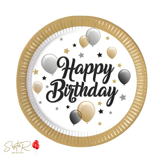 Piatti di Carta Palloncini Compleanno Happy Birthday