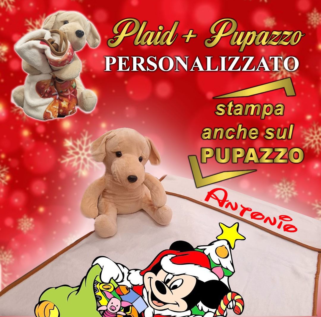 Natale in anticipo!  Plaid + pupazzo personalizzato