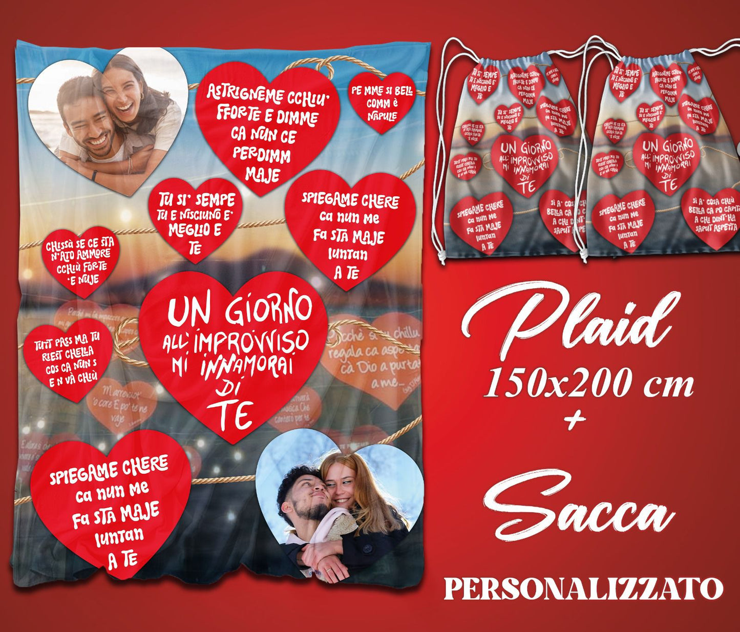 Plaid personalizzato 150x200 cm: Crea il tuo ricordo morbido!