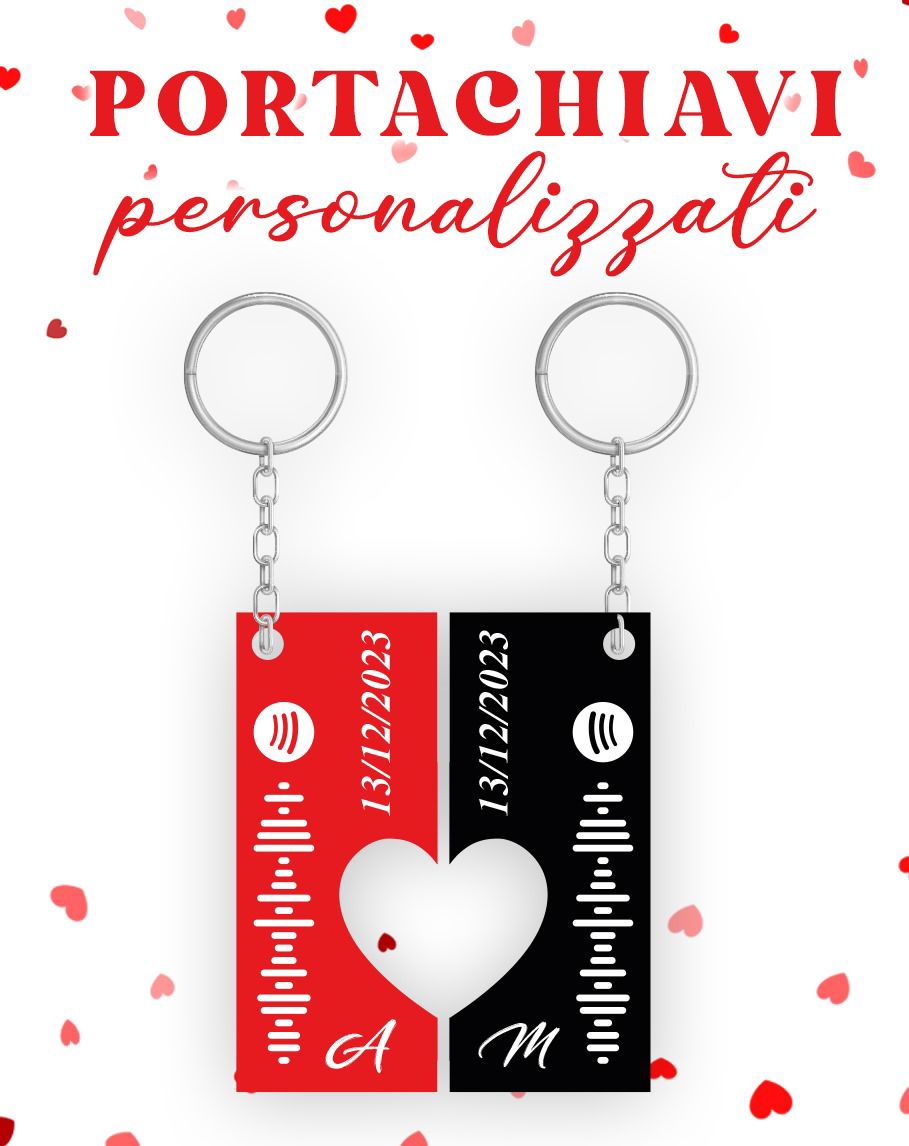 Coppia di portachiavi in plexiglass personalizzati: crea il tuo duo perfetto!