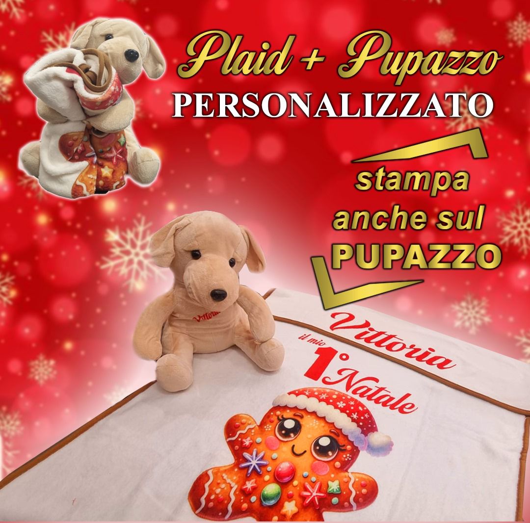 Natale in anticipo!  Plaid + pupazzo personalizzato