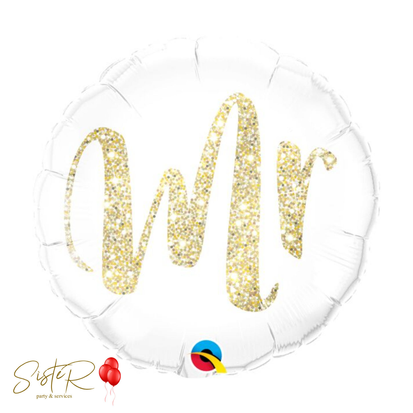 18 Mr Gold Glitter Foil Balloon