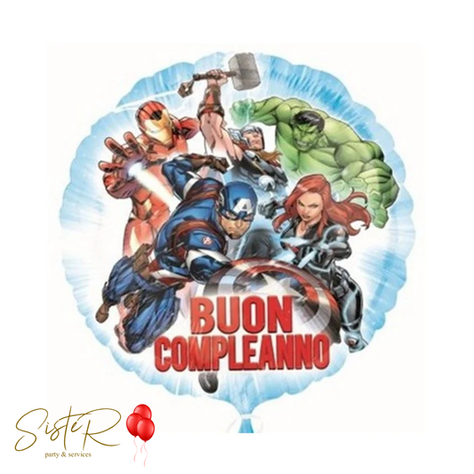 Palloncino Avengers in Foil 18" - Buon Compleanno!